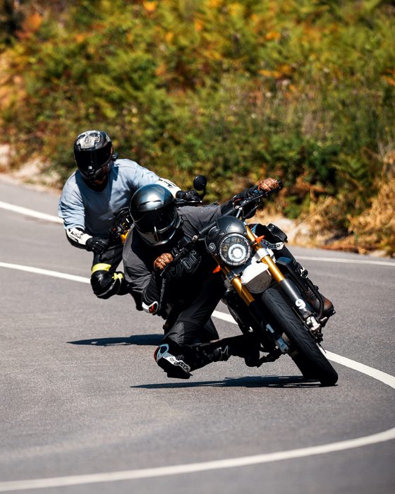 The same motorcycle photo after Color Grade