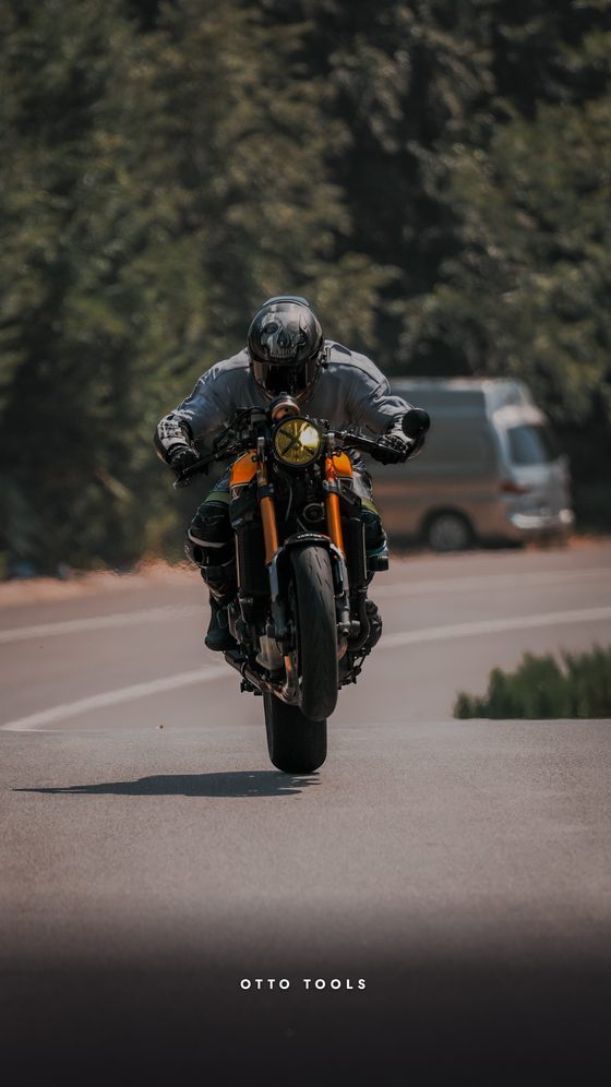 Motorcycle story made with a Story Layout template